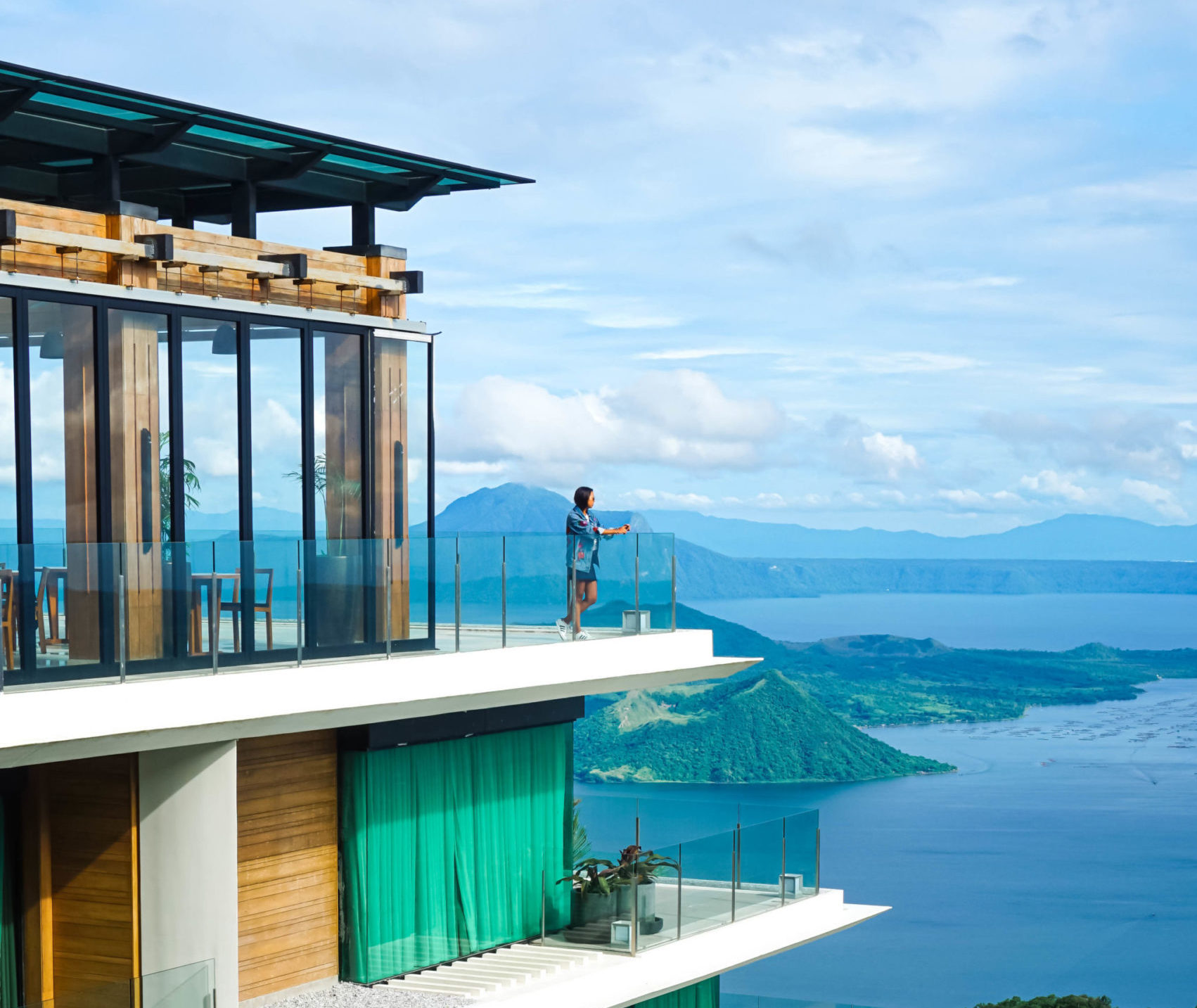 Escala hotel with a view of Taal volcano in Tagaytay, Philippines